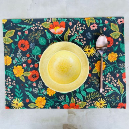 Set 4 Individuales Poppy4#Negro