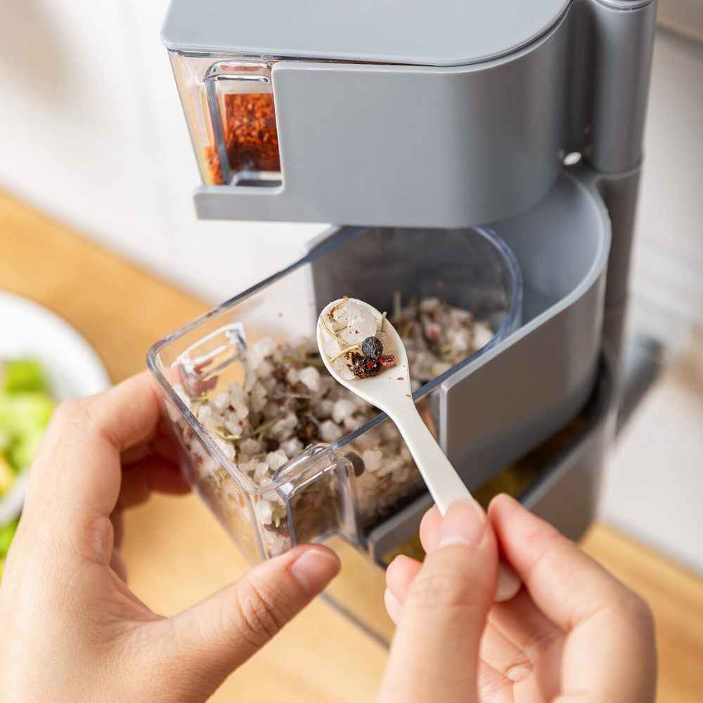 Caja Condimentos Cocina 3 Compartimientos Pared3#Blanco