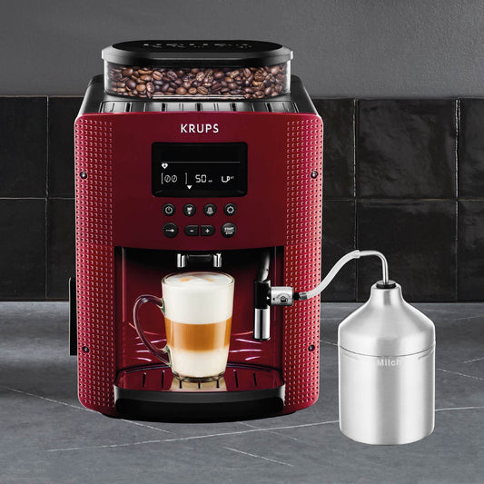 Cafetera Espresso Full Auto Display Roja + Lechero1#Rojo