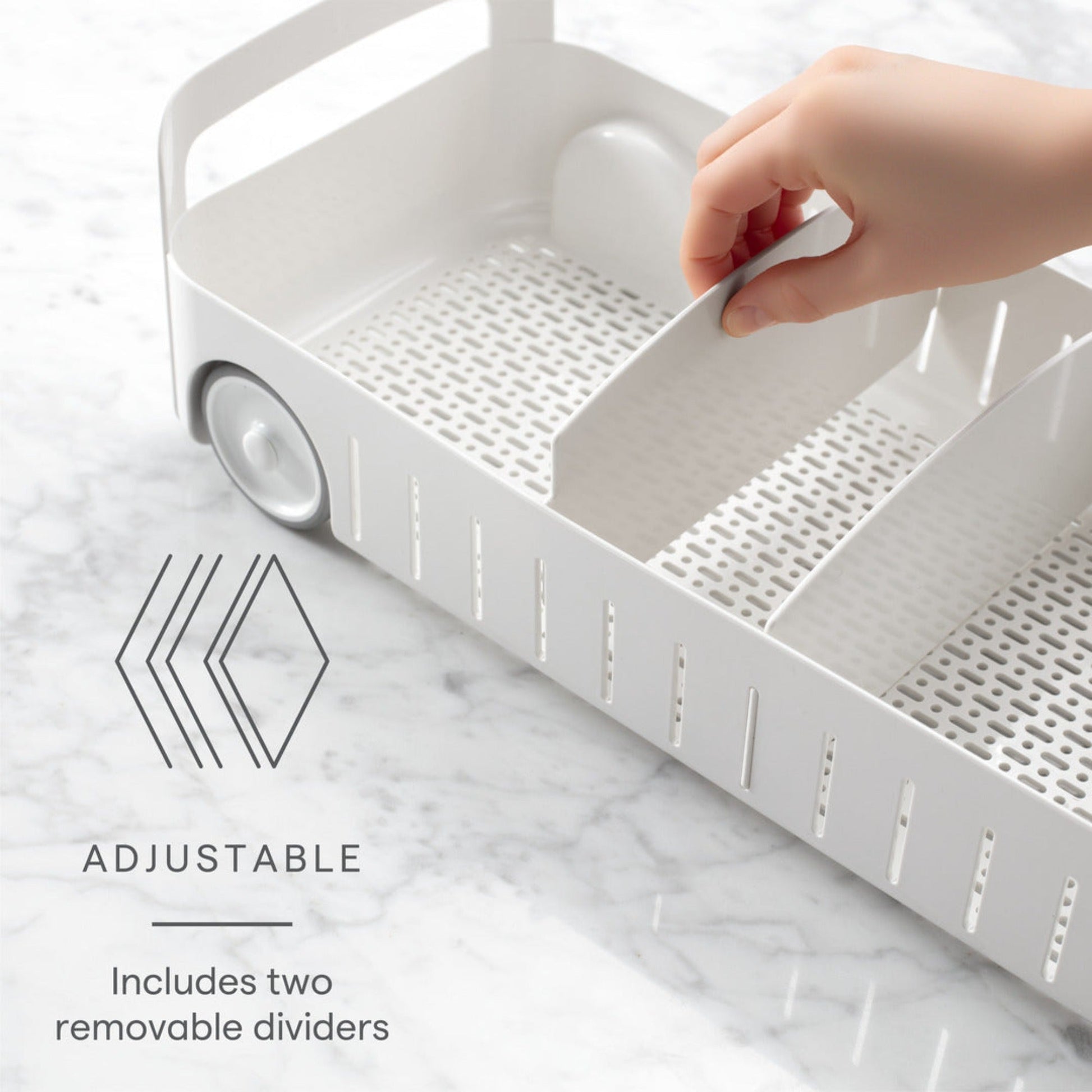 Organizador con Ruedas Para Productos De Limpieza Grande2#Blanco