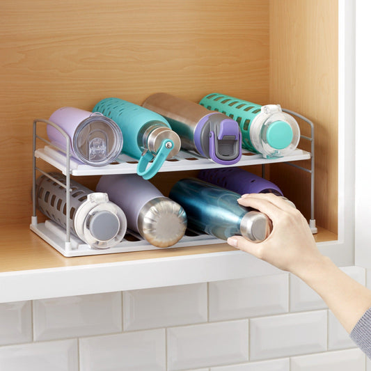 Organizador De Botellas 2 Niveles Grande1#Blanco