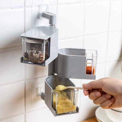 Caja Condimentos Cocina 3 Compartimientos Pared1#Blanco