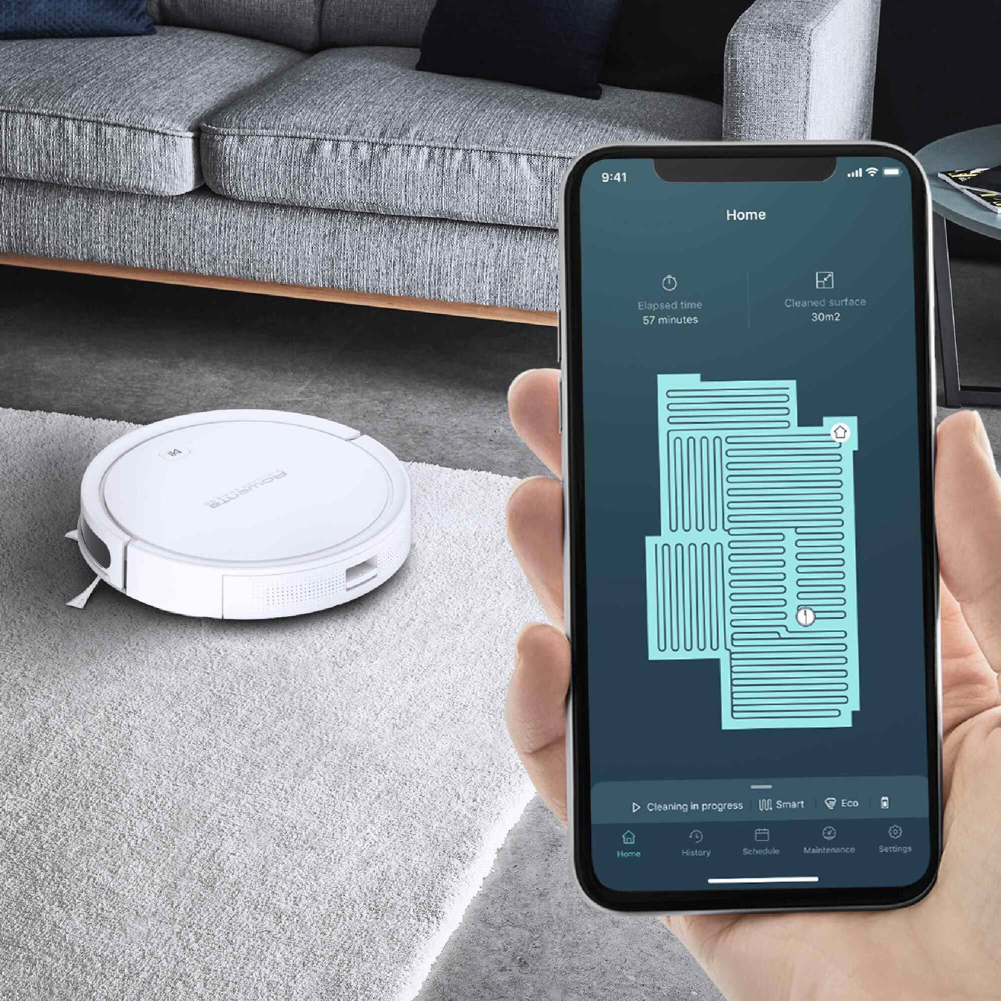 Robot Aspiradora X-plorer Serie 50 Total Care Wifi Con Mopa4#Blanco