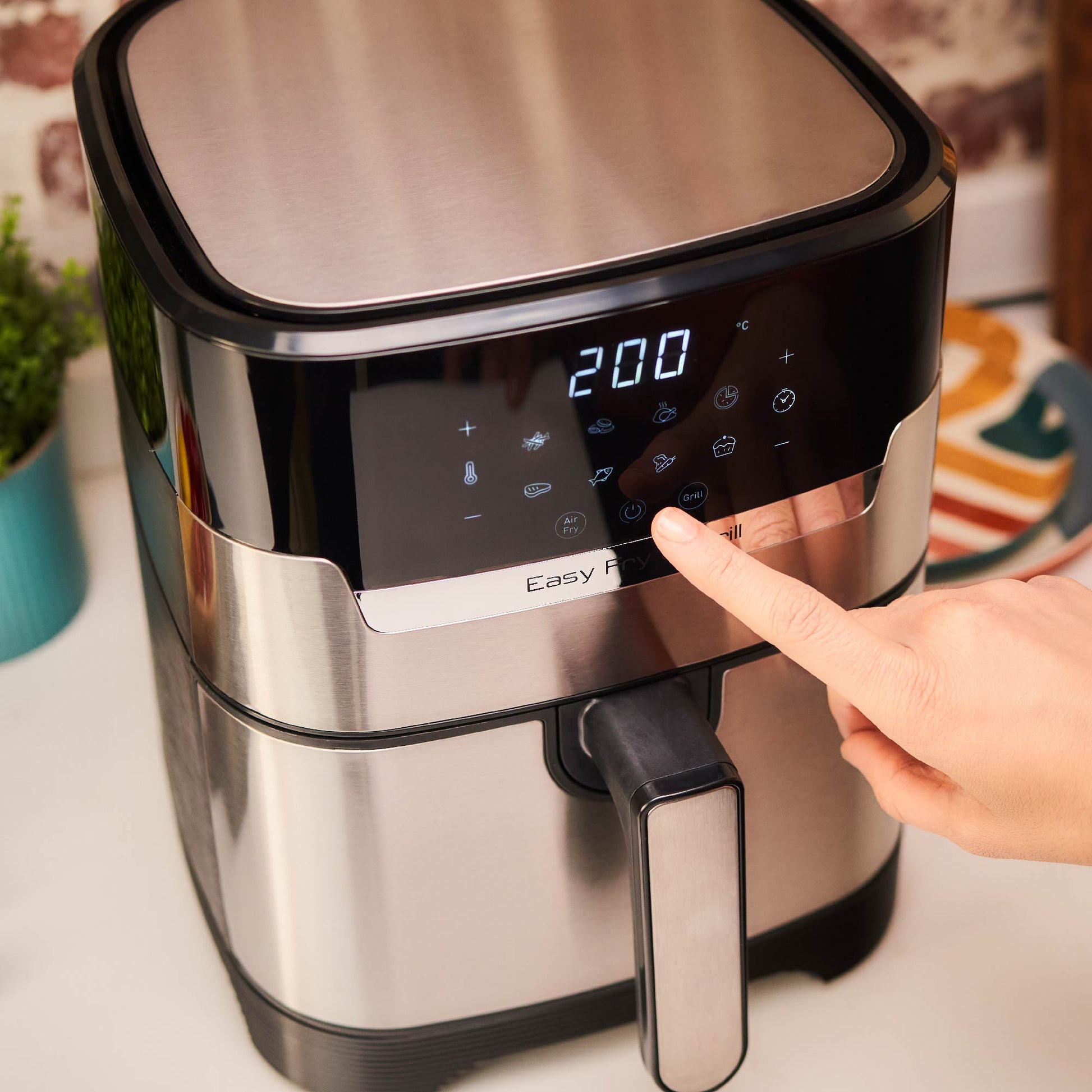 Freidora de Aire Easy Fry & Grill Digital 4.2 Lts3#Acero