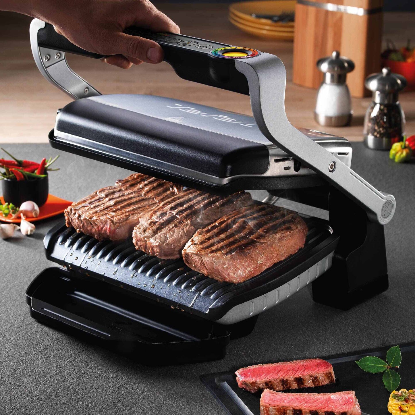 Parrilla Eléctrica Inteligente Optigrill6#Acero