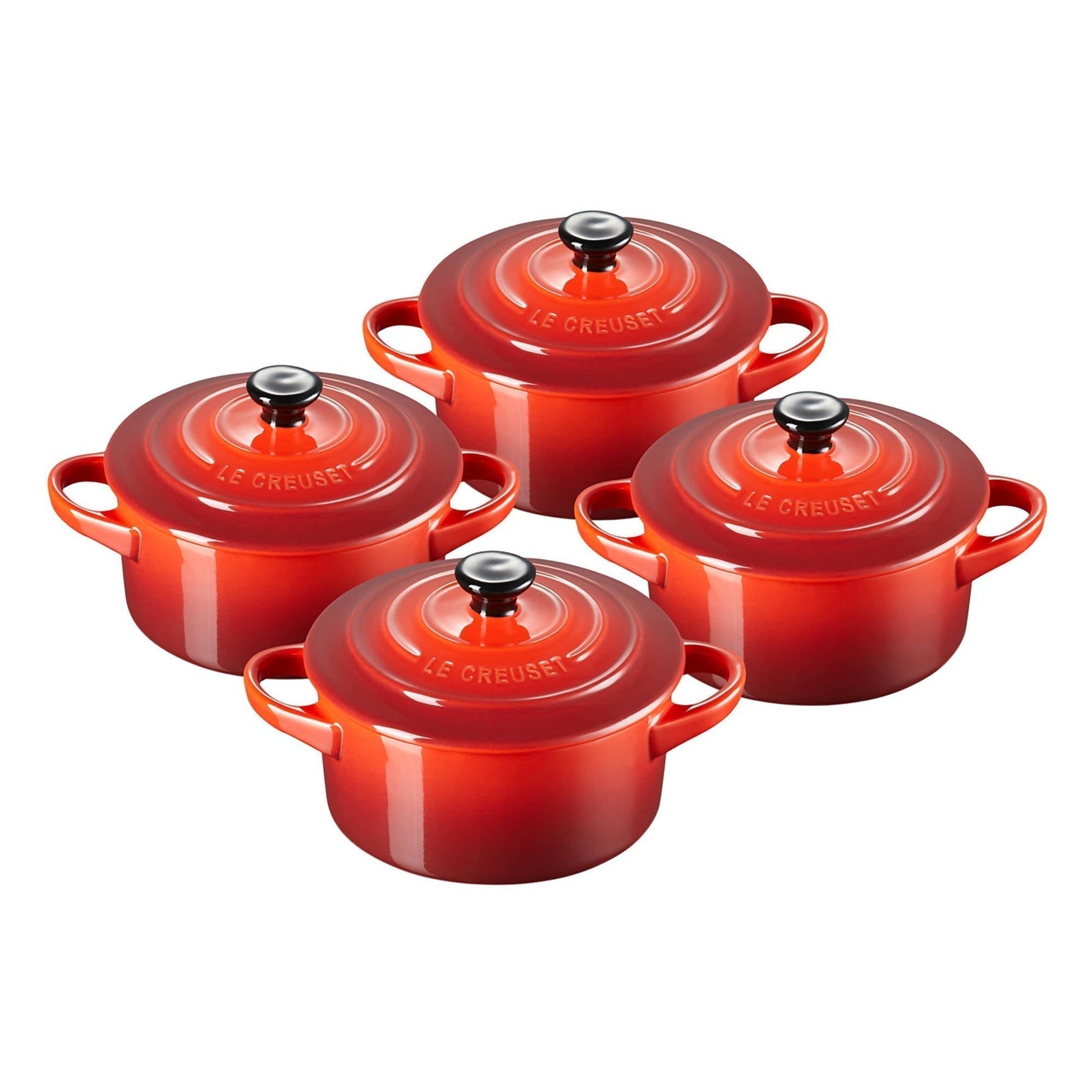 Set 4 Mini Cocotte 10 cm1#Rojo