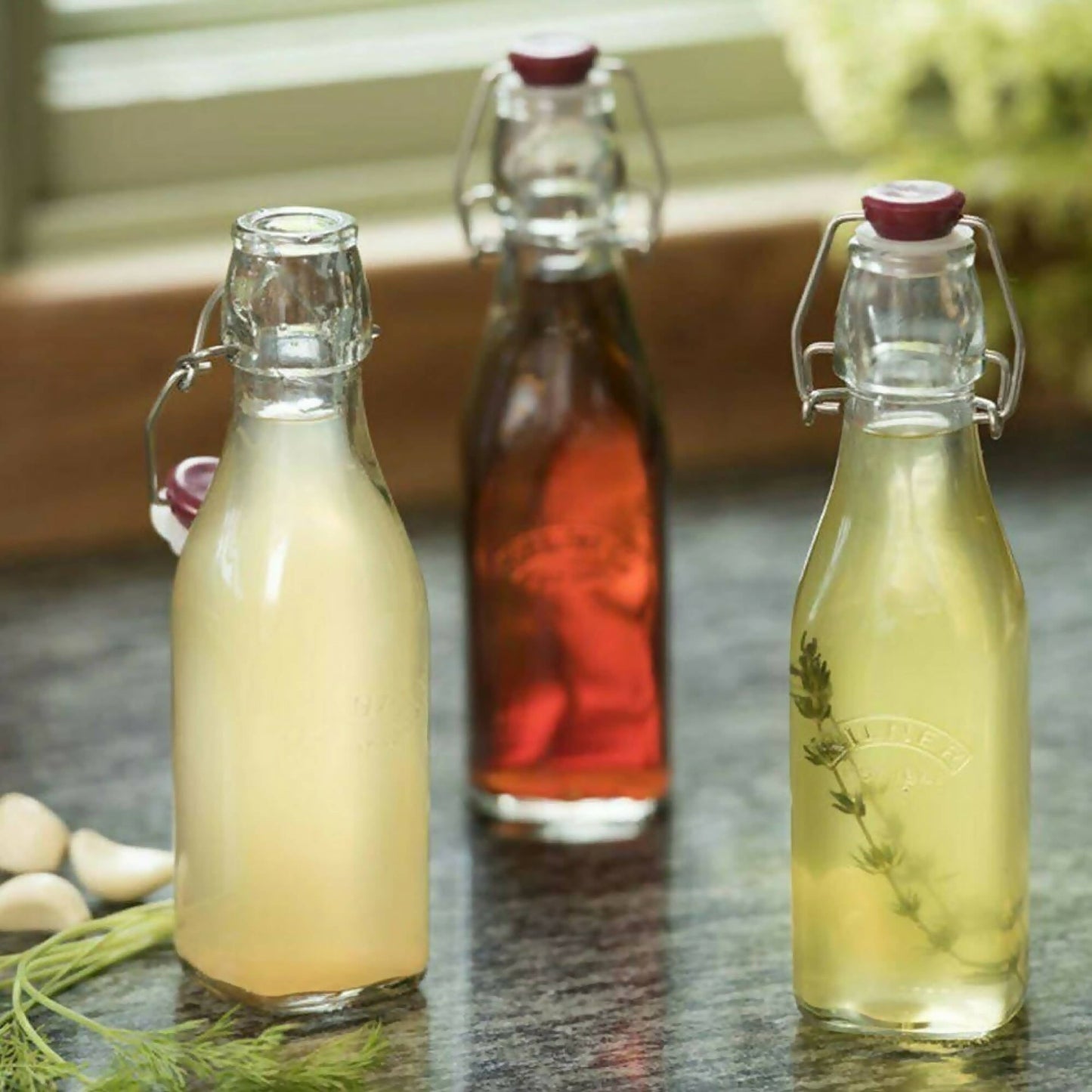 Botella Tapa Roja con Cierre Clip 0.25 Lts2#Sin color