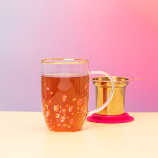 Mug Bhoro Cheetah Fucsia con Infusor 470 ml5#Sin Color