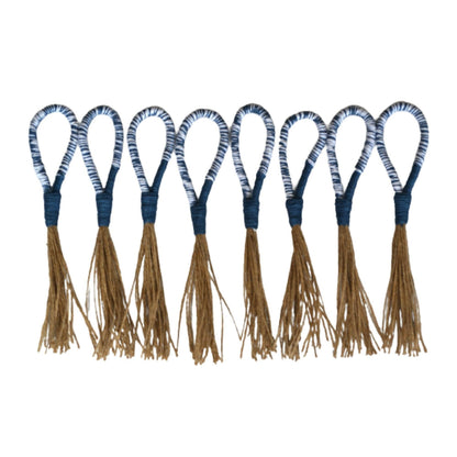 Set 8 Servilleteros Marino Embarrilado3#Azul