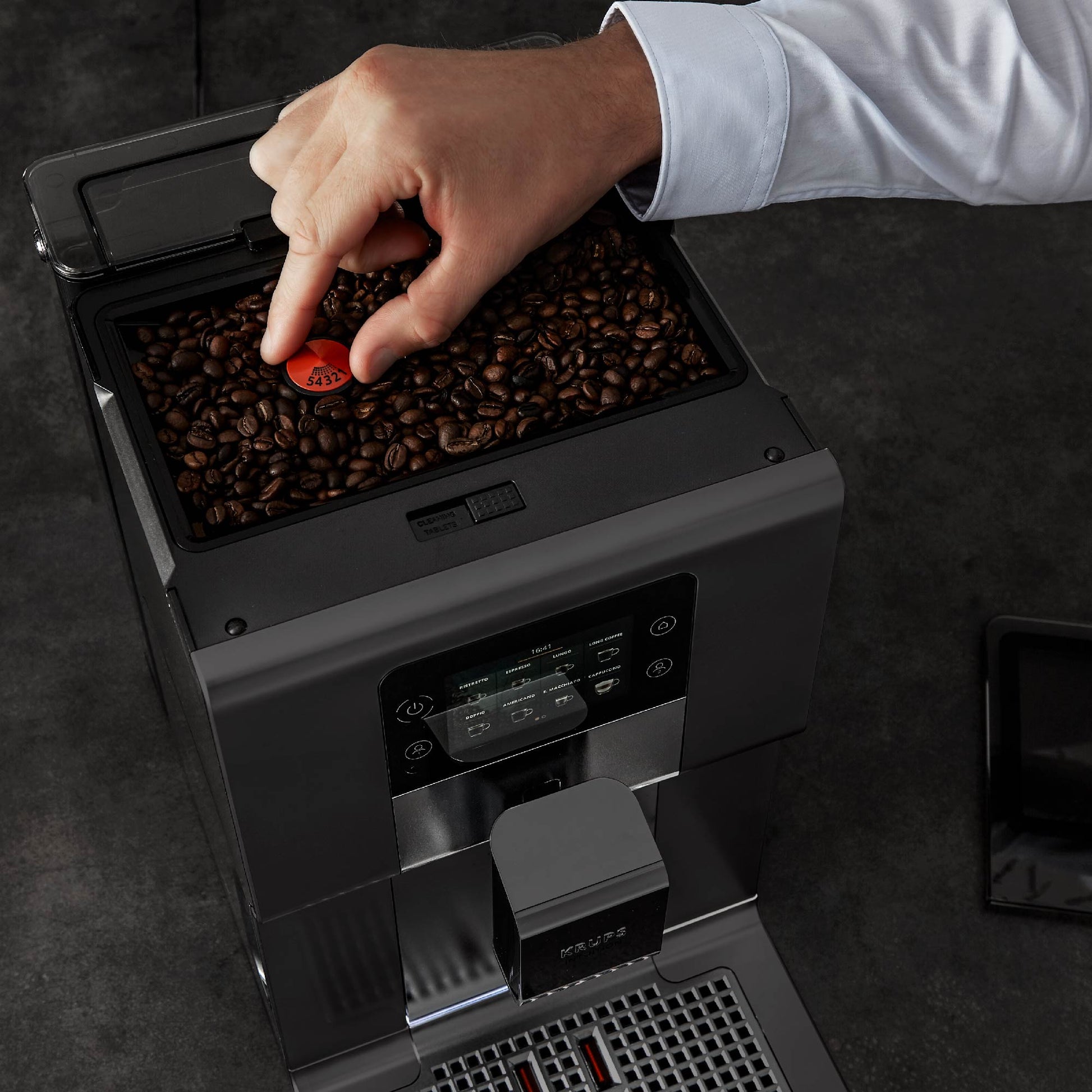 Cafetera Espresso Intuition Preference Touch + Lechero7#Negro