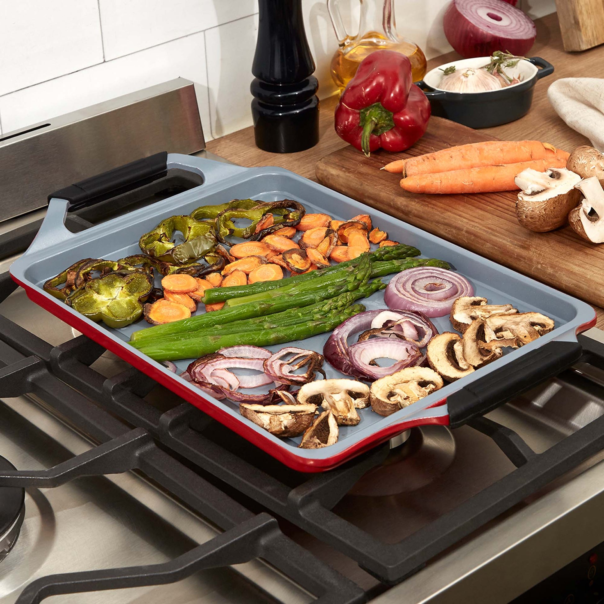 Plancha Asadora Ecofundis1#Rojo