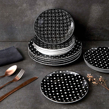 Set Vajilla Blayk 12 Pzs1#Negro