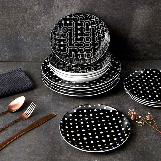 Set Vajilla Blayk 12 Pzs1#Negro