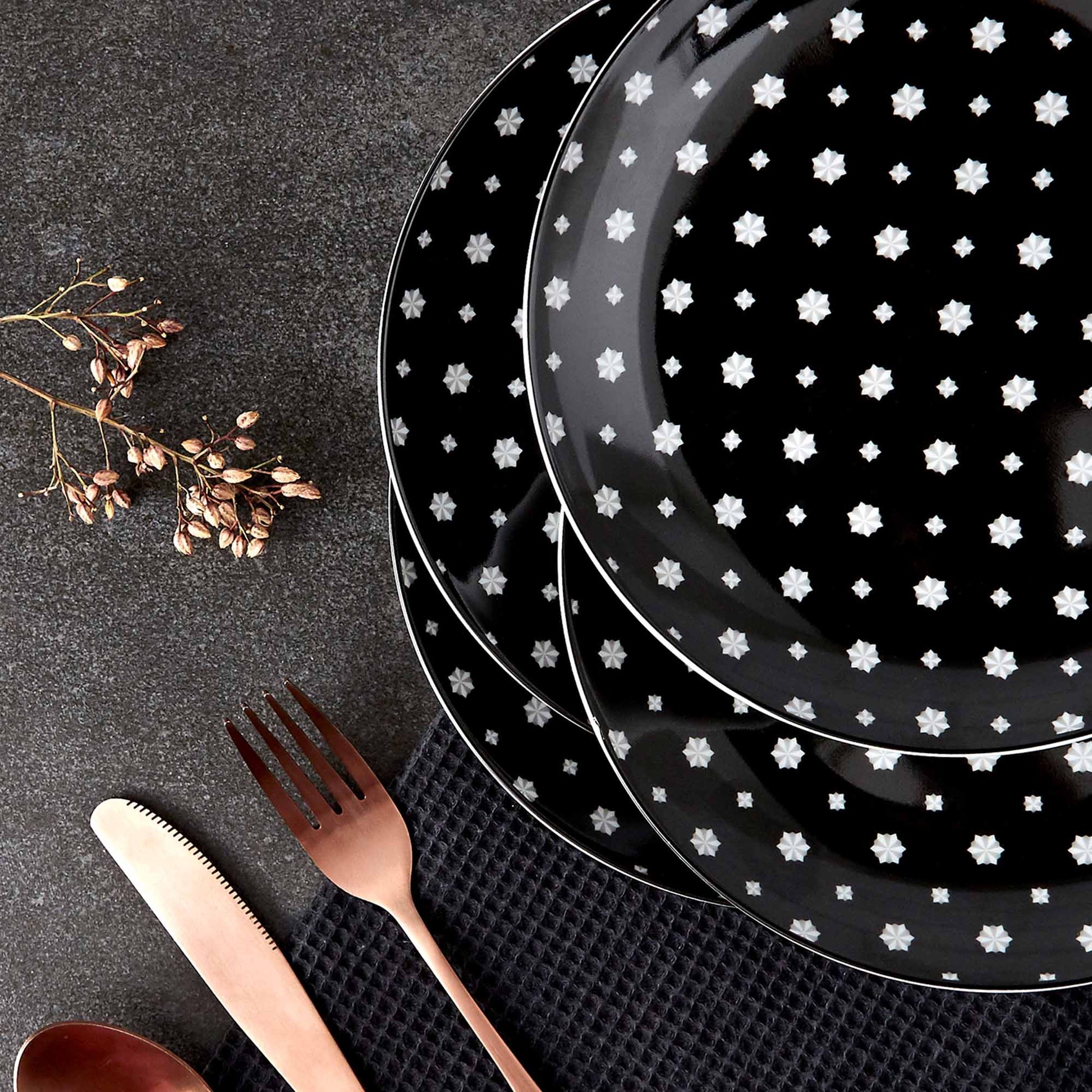 Set Vajilla Blayk 12 Pzs2#Negro