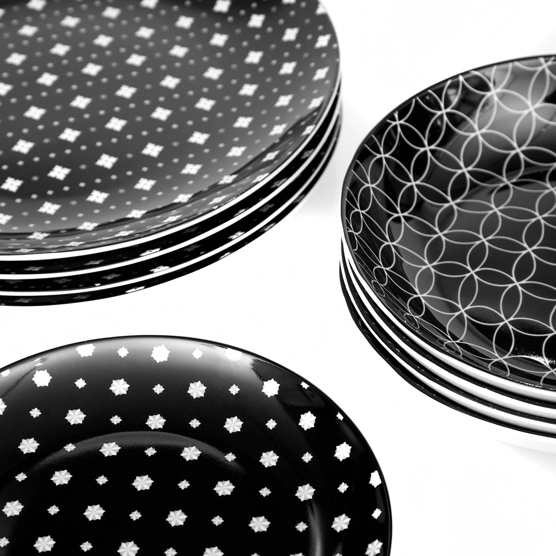 Set Vajilla Blayk 12 Pzs7#Negro