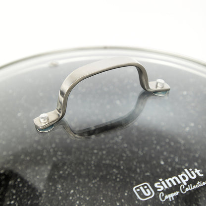 Set 2 Sartenes Cobre Antiadherente 28 cm Tapa + 24 cm12#Cobre