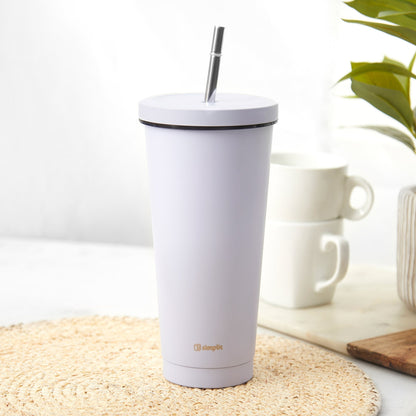 Vaso Térmico Tumbler 750ml Tapa y Bombilla1#Morado