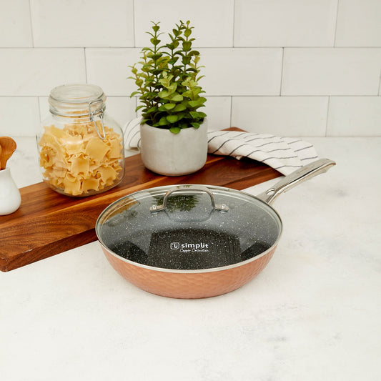Sartén Antiadherente Tapa 28 cm Copper1#Cobre