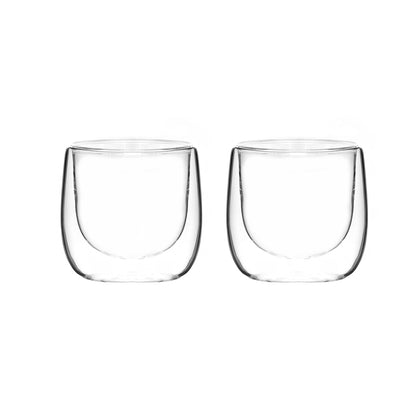 Set 2 Tazas Vidrio Doble Pared Expreso 80 ml2#Sin color
