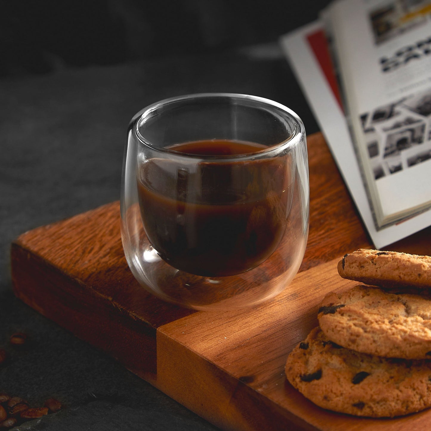 Set 2 Tazas Vidrio Doble Pared Expreso 80 ml5#Sin color