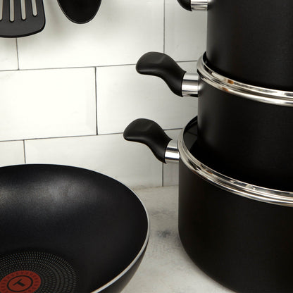 Batería 12 Piezas Super Cook Black3#Negro