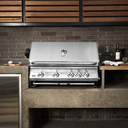 Parrilla Kansas Empotrada + Rostizador + Spiedo BBQ401E3#Acero