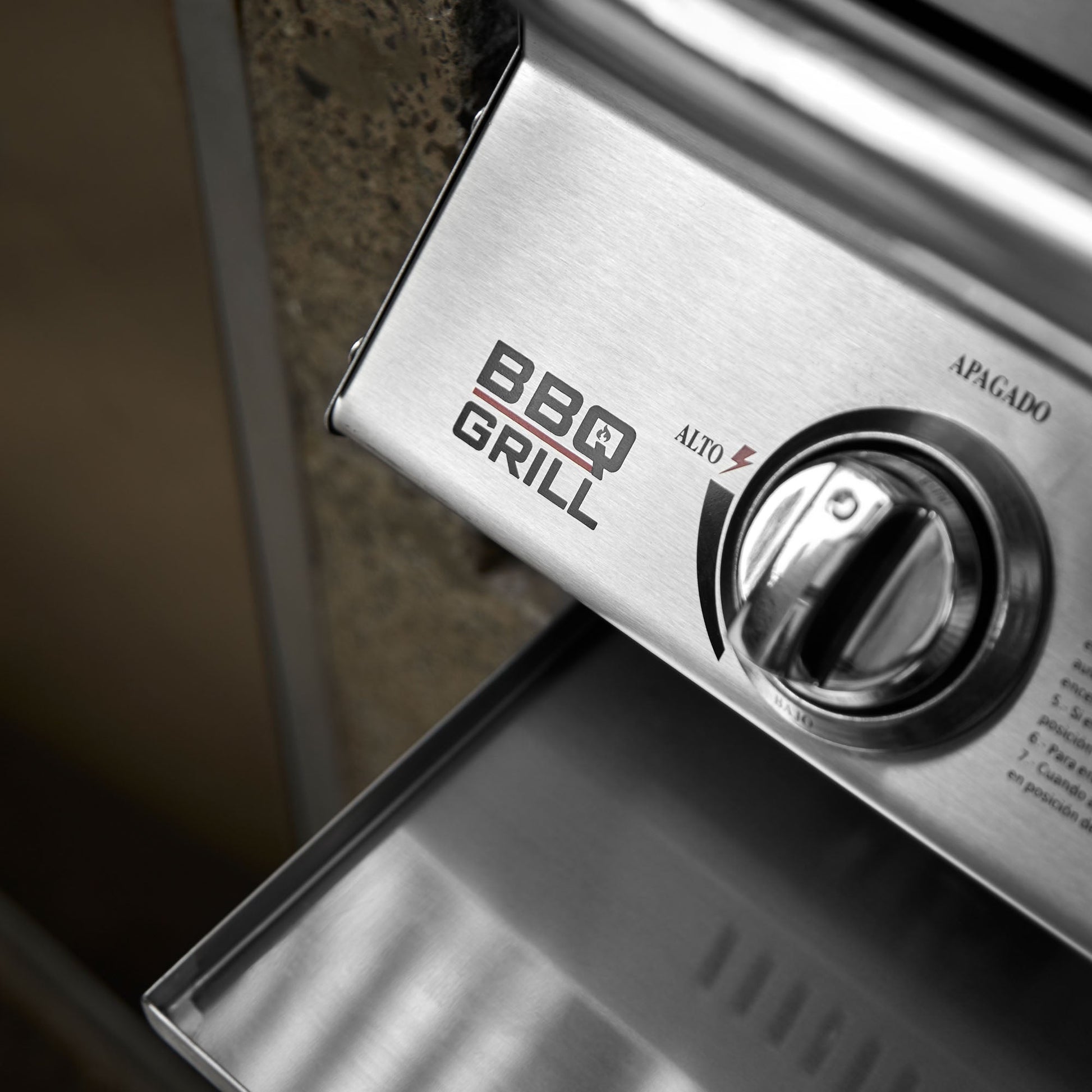 Parrilla Kansas Empotrada + Rostizador + Spiedo BBQ401E6#Acero