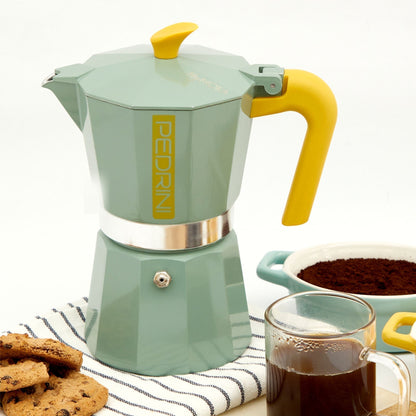 Cafetera Italiana Colores Mix 6 Tazas6#Verde