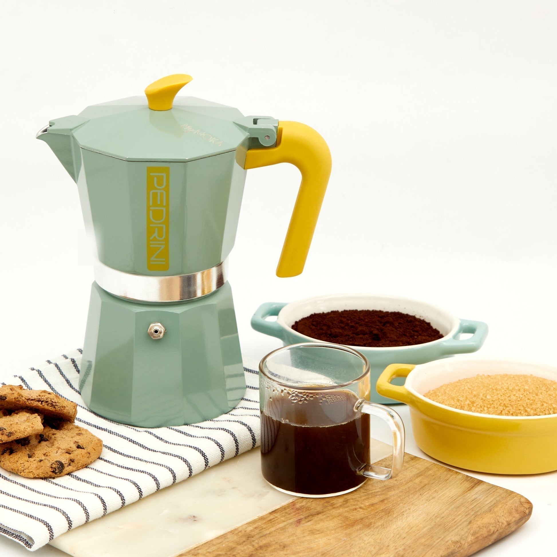 Cafetera Italiana Colores Mix 6 Tazas7#Verde