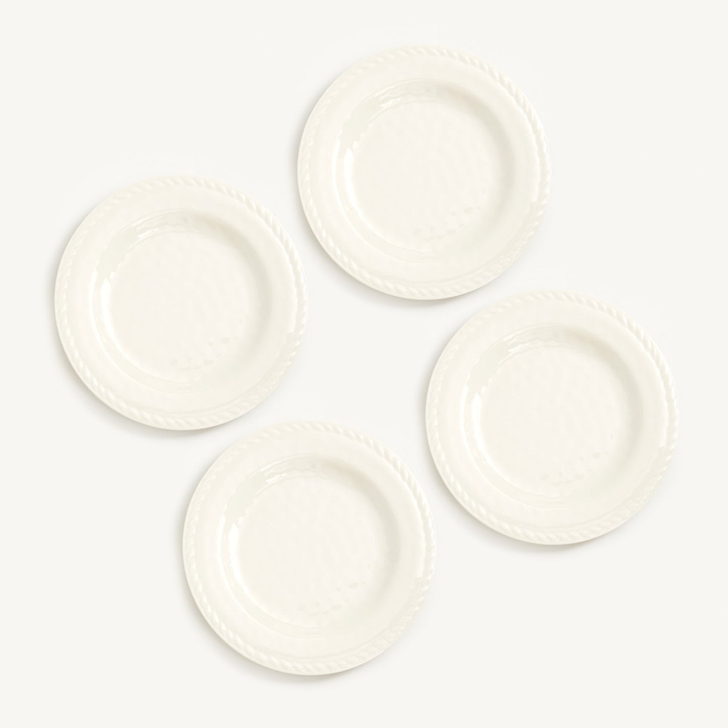 Set 4 Platos Cordón9#Blanco