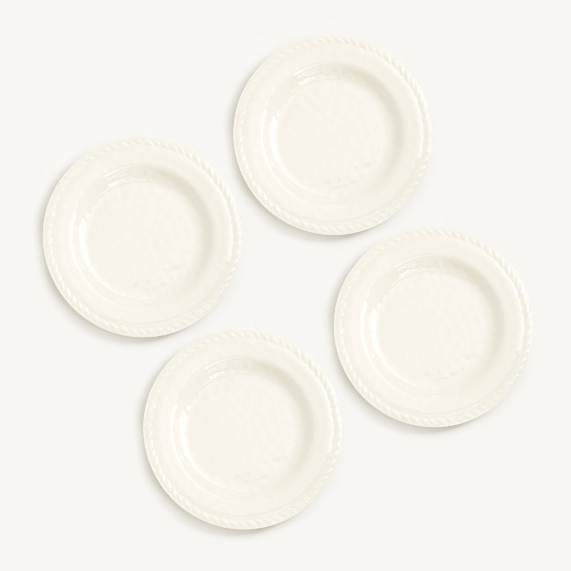 Set 4 Platos Cordón9#Blanco
