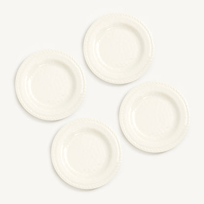 Set 4 Platos Cordón9#Blanco
