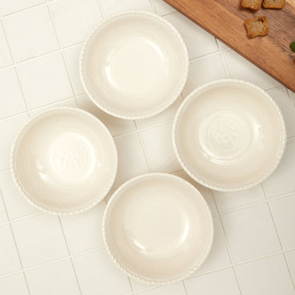 Set 4 Bowl Cordón Bowl3#Blanco