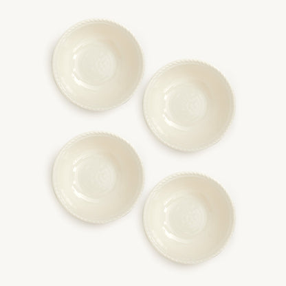 Set 4 Bowl Cordón Bowl8#Blanco