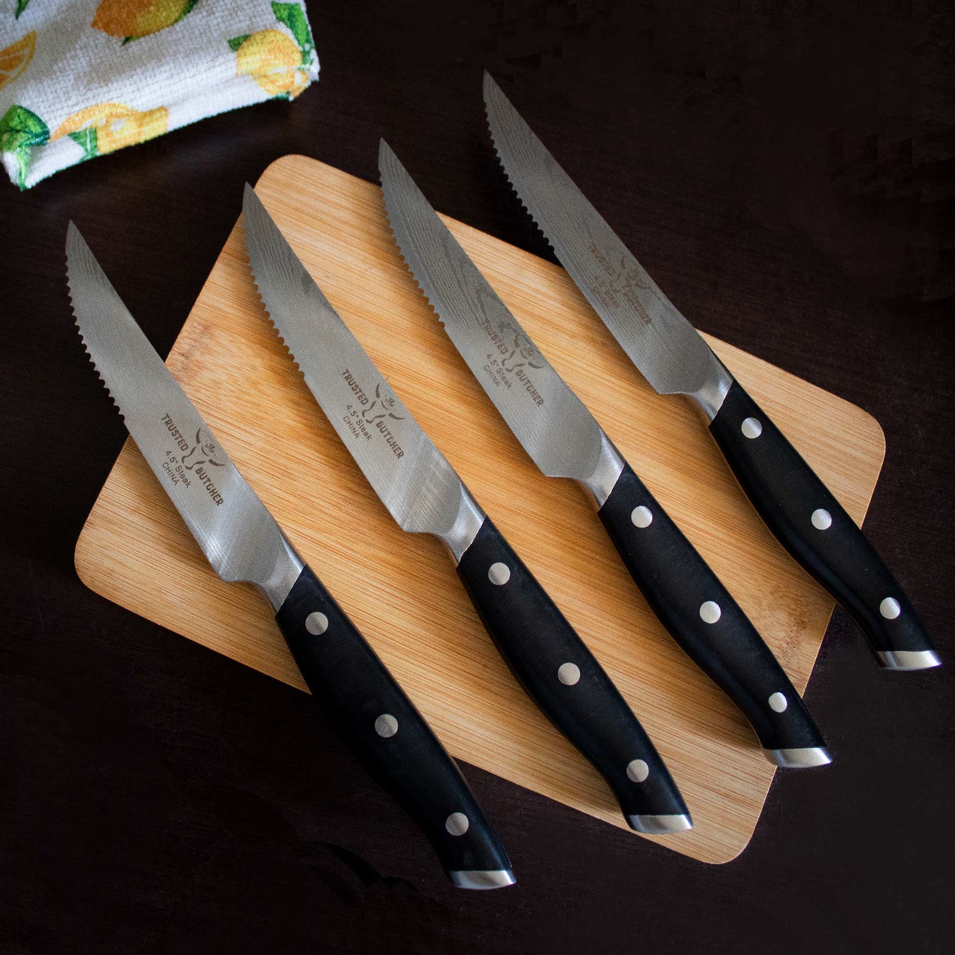 Set de Cuchillos para Carne 4 Pzs1#Acero