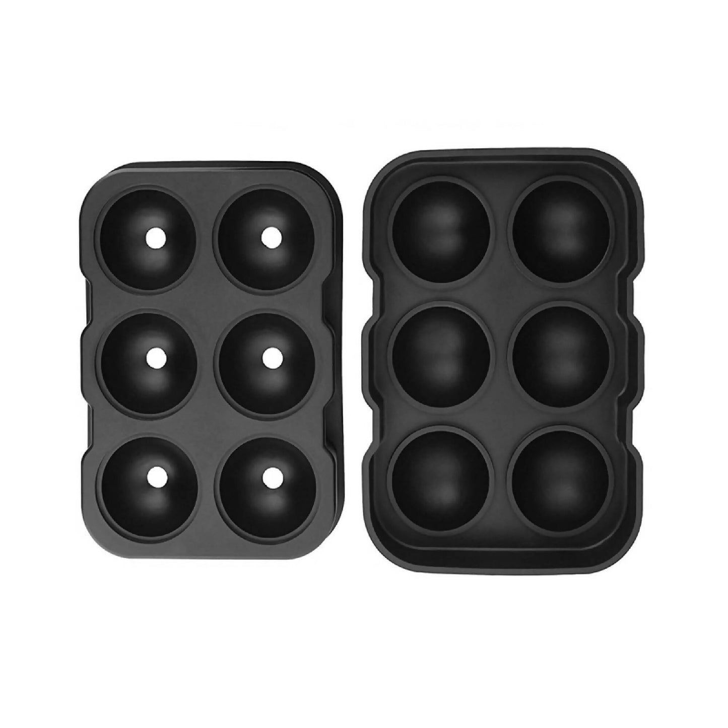 Cubeta de Hielo Silicona 6 Hielos Redondos3#Negro