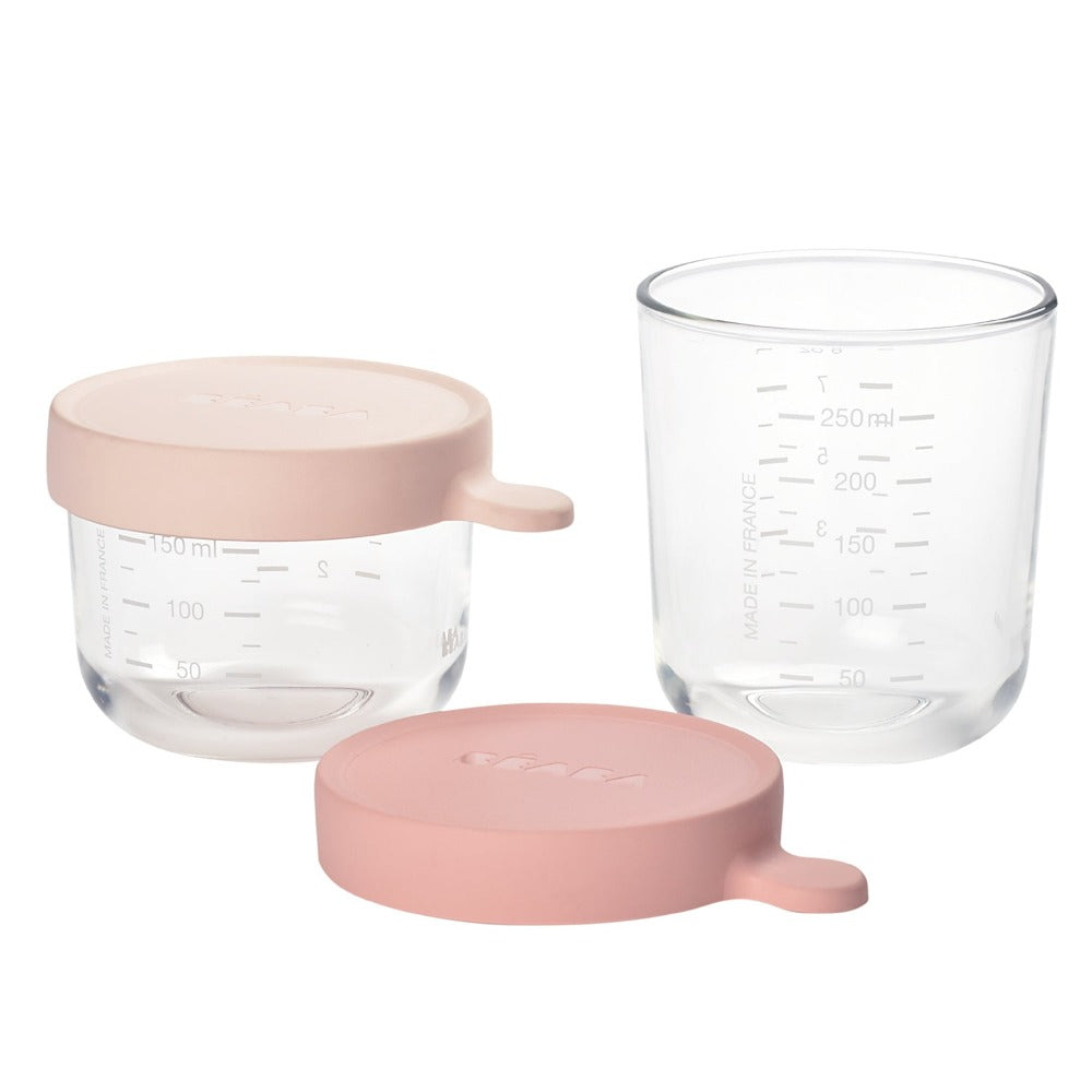 Envases Cristal para Congelar Alimento4#Rosado