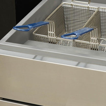 Freidora A Gas Alta Produccion 2 Canastos VFP-18PRO2#Gris