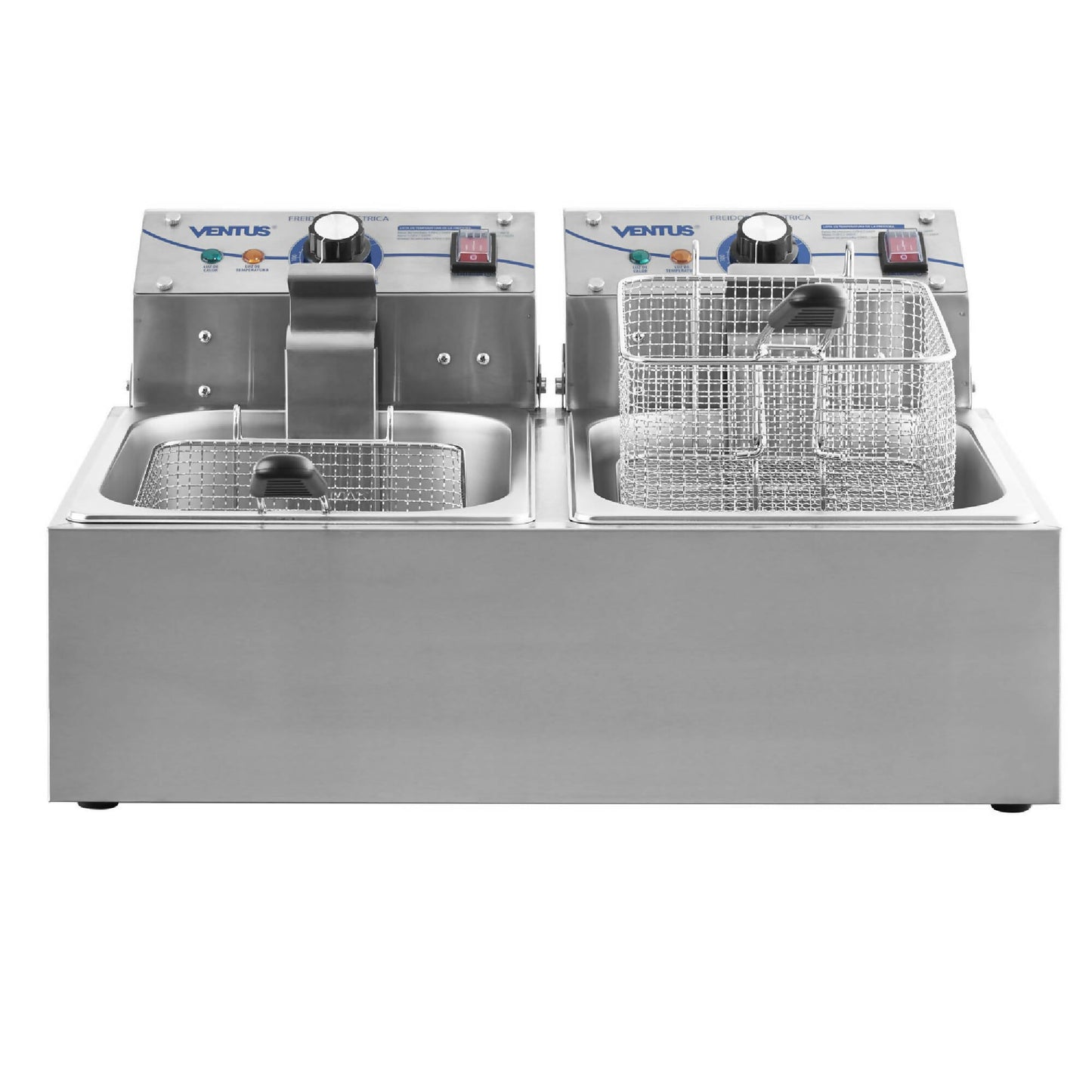 Freidora Sobremesa 6 Litros con 2 Depósitos VFS-0623#Gris