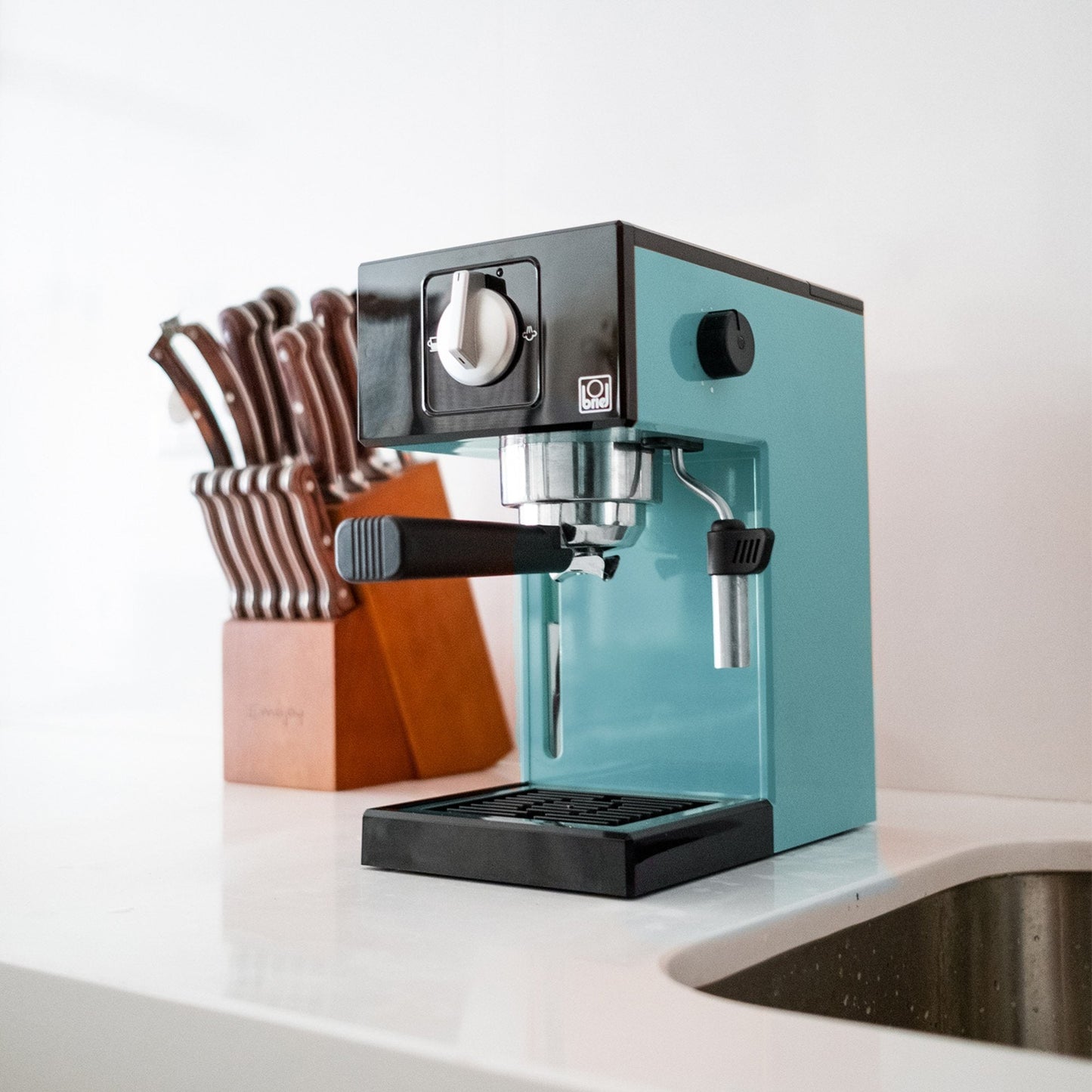 Cafetera Espresso Manual Modelo Quadra12#Celeste