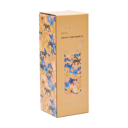 Tumbler Print Flores y Cheetah 470 ml3#Naranjo