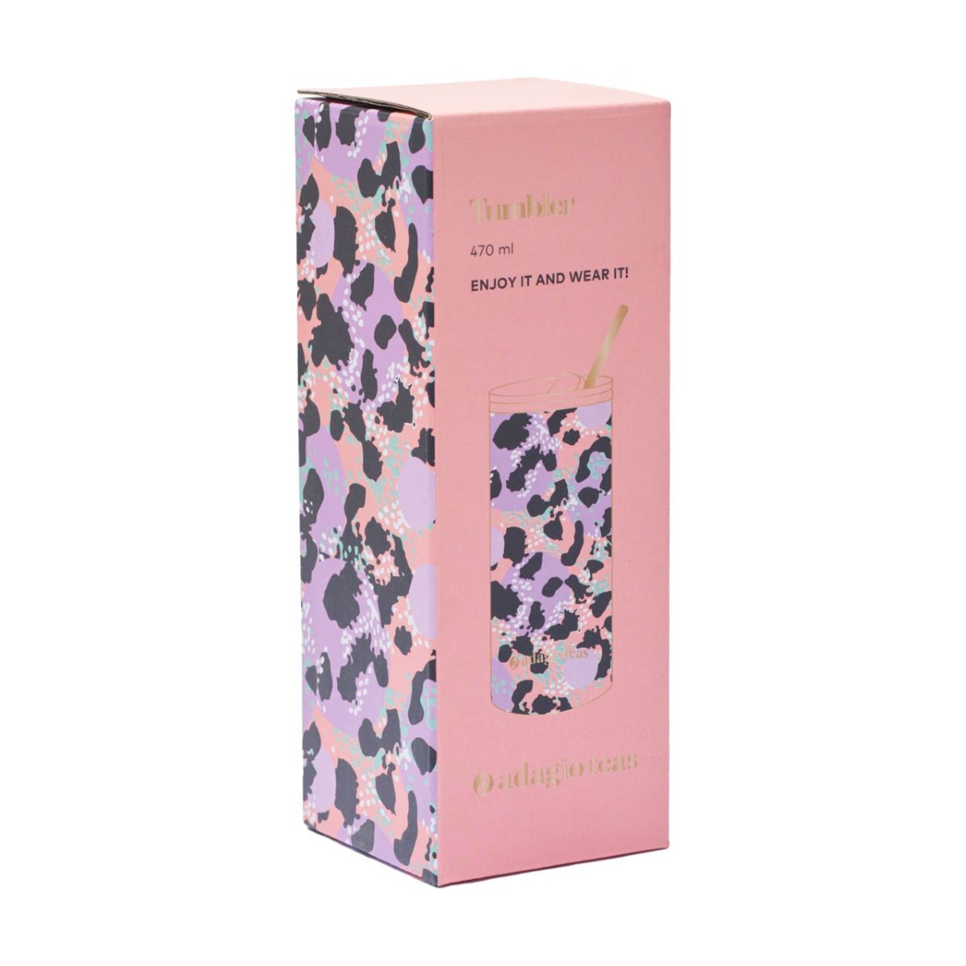 Tumbler Print Cheetah 470 ml3#Rosado