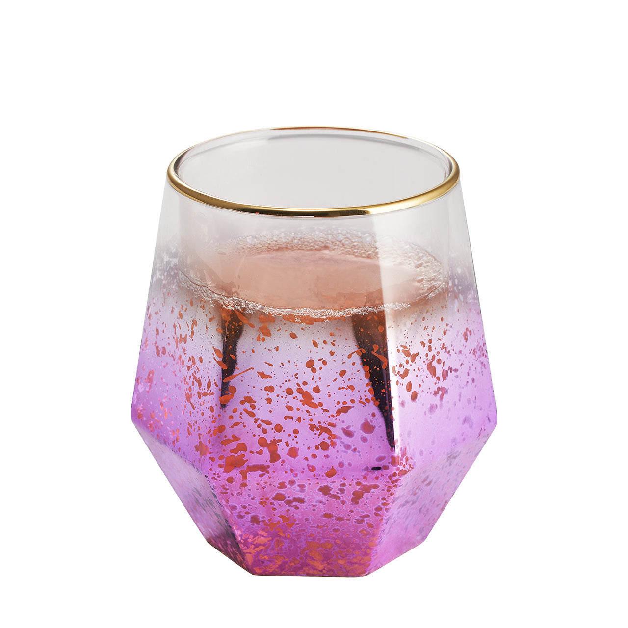 Taza Hexagonal Electroplated5#Rosado
