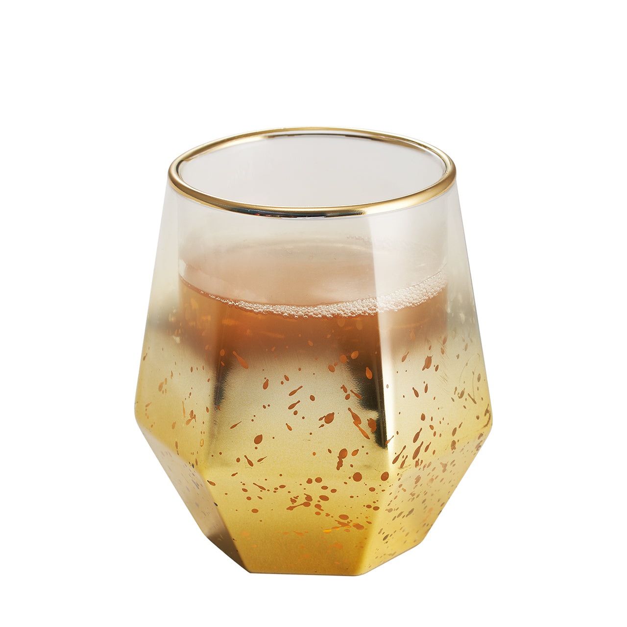 Taza Hexagonal Electroplated6#Dorado