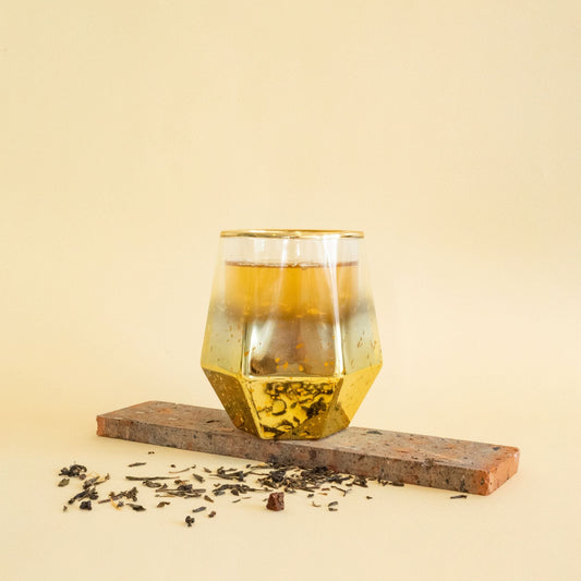 Taza Hexagonal Electroplated1#Dorado