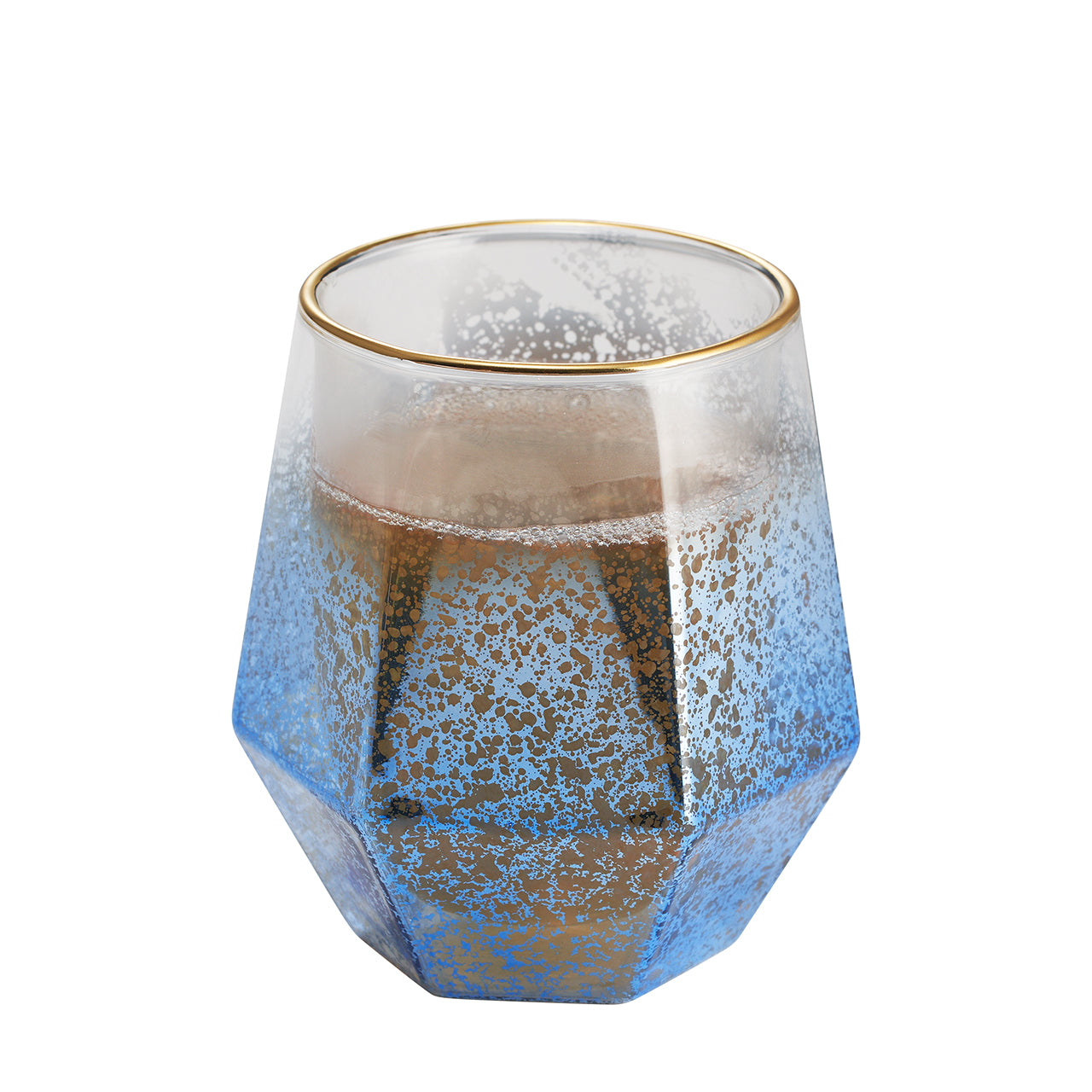 Taza Hexagonal Electroplated7#Azul