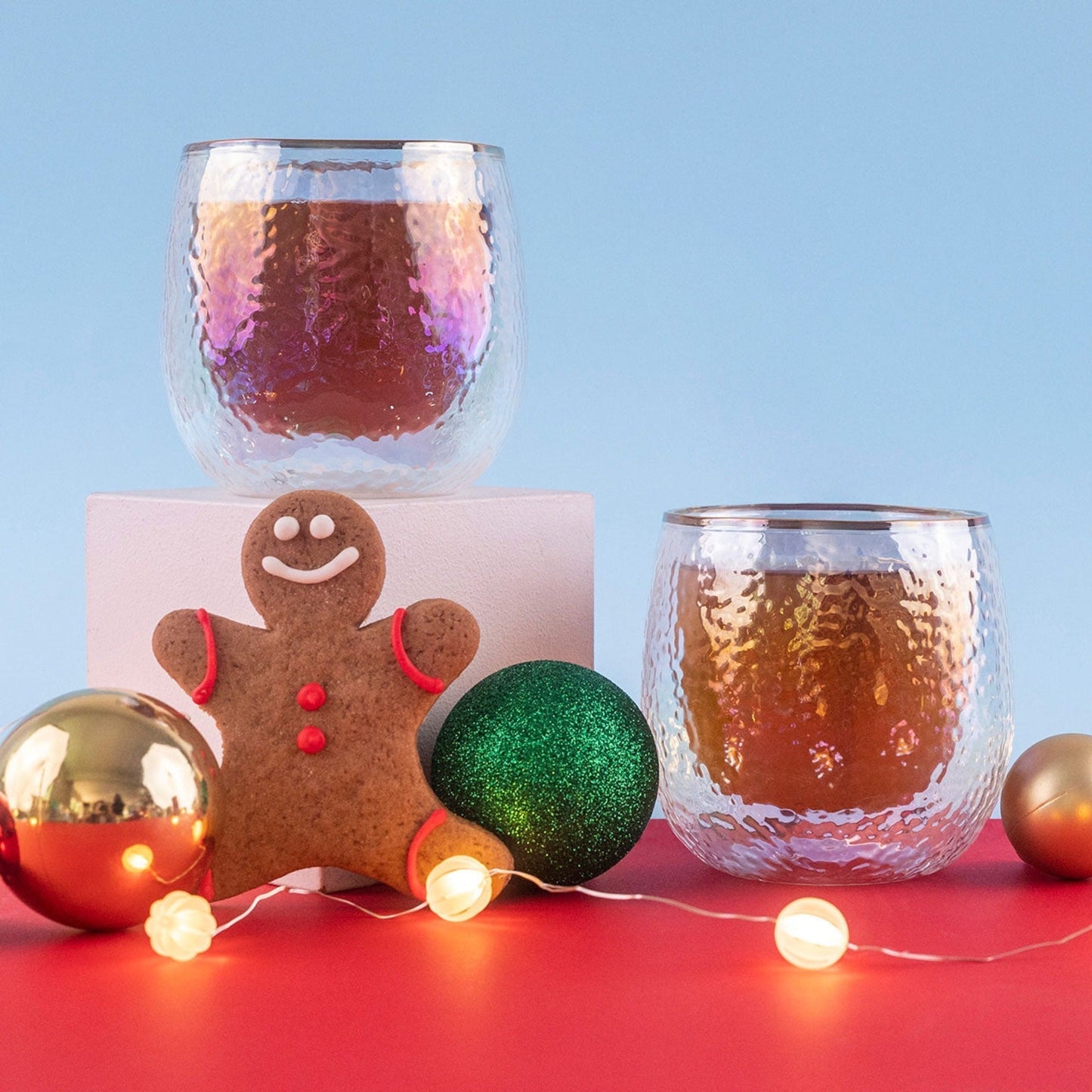 Set Vasos Doble Vidrio Iridescent 300 ml1#Sin Color