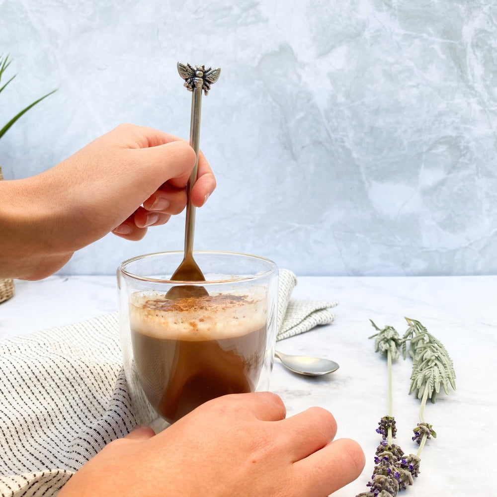 Cucharitas Abeja4#Plata