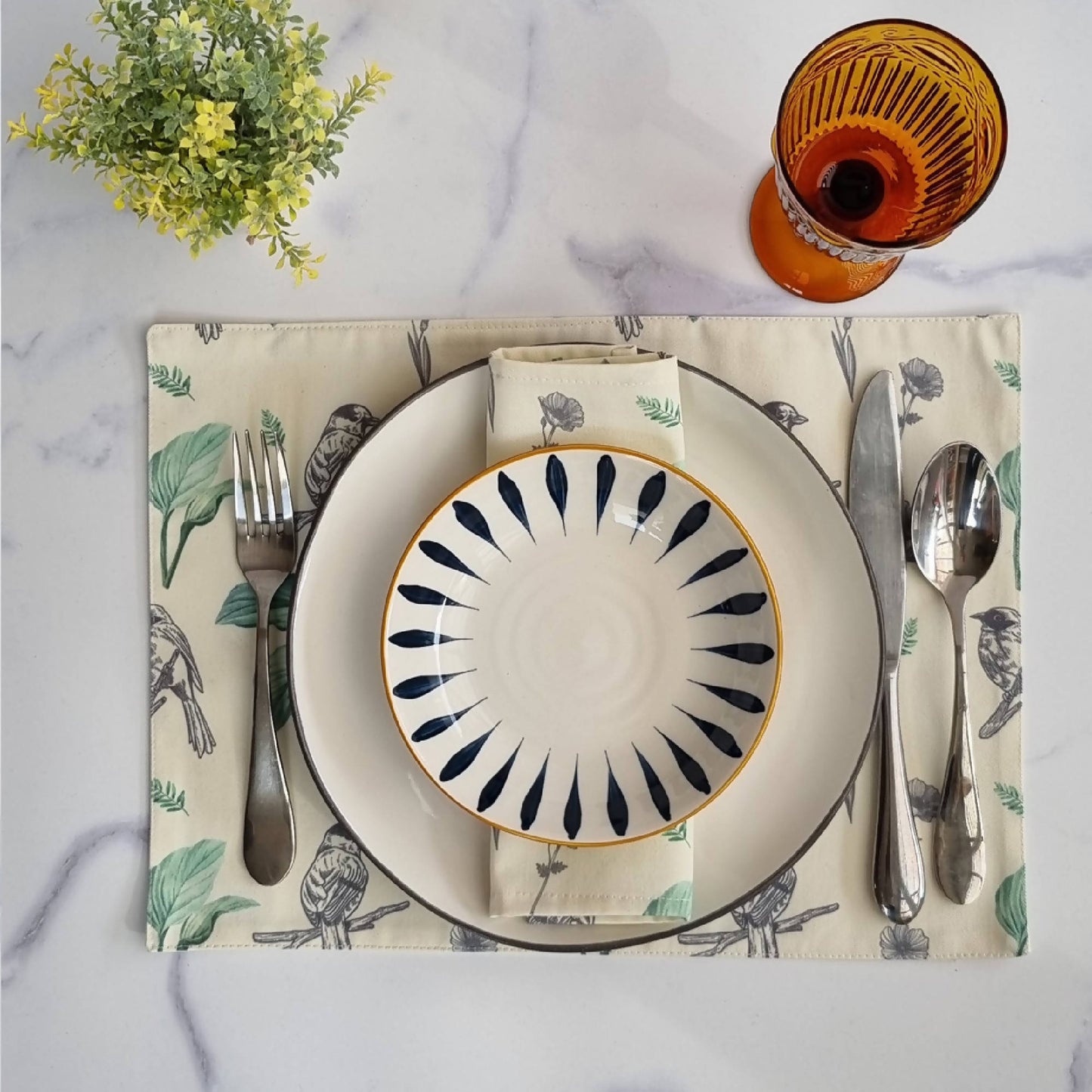 Pack 4 Individuales Sara2#Crema