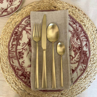 Cuchillería Titanium Champagne 24 Piezas1#Dorado